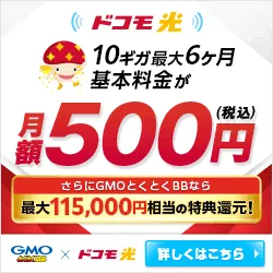 GMOとくとくBB ドコモ光(転用)