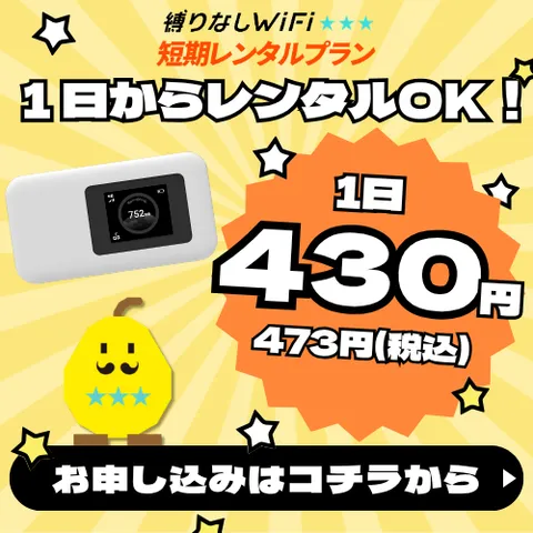 縛りなしWiFi 短期プラン