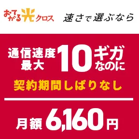 おてがる光クロス(新規開通完了)
