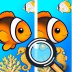 SmaAD 間違い探し 海の生き物 - 水族館の脳トレパズル(StepUp)
