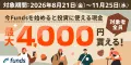 Funds（ファンズ）投資実行：15万円以上