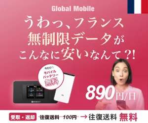 4G無制限 フランス専用レンタルWiFiルーター フランスデータ