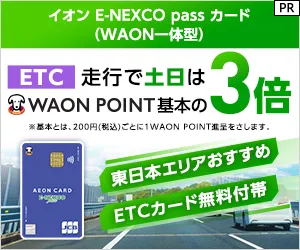 発行 イオン E-NEXCO pass カード(WAON一体型)