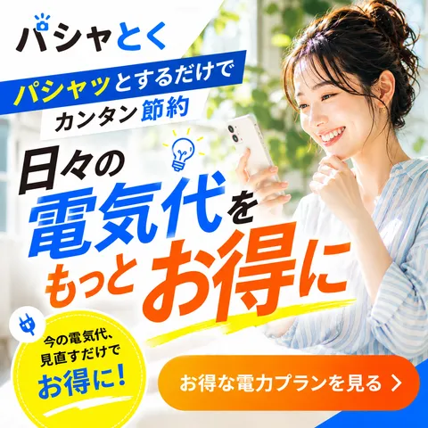 無料診断 電気代いくら下がる？- パシャとく