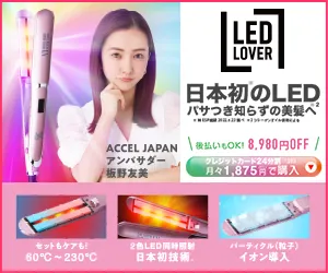 日本初のLED照射式のヘアアイロン ヘアセットもトリートメントもこれ1台 LEDラバー